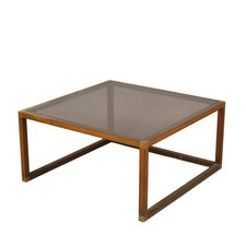 Table Basse Laiton Verre