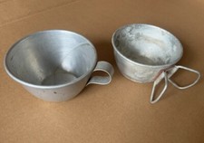 2 anciennes tasses alu"militaire/camping" l'une estampillée JAPY