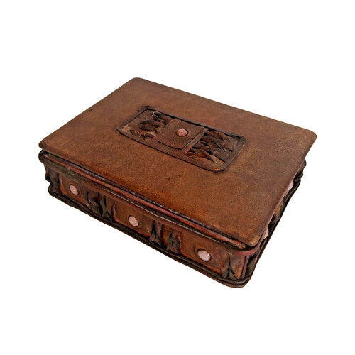 Boîte bijoux vintage - boÎte, cuir