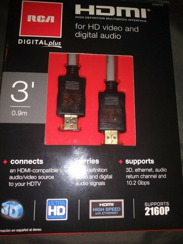 Rca digital plus hdmi cable - digital, 3'