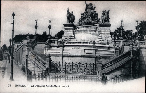 Cpa rouen la fontaine - cpa, 76