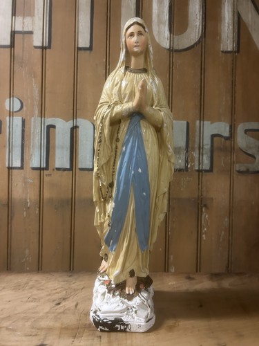 Grande vierge marie plâtre - grande,