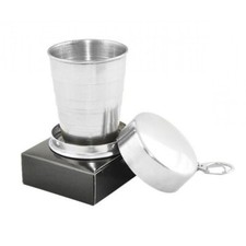 Verre Télescopique Pliable Pliant Inox Porte-Clés Camping Voyage Bureau