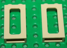 2 x Lego Tan Window Train ref