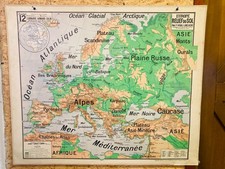 Ancienne carte scolaire Vidal Lablache: Europe Relief du sol (n°12)