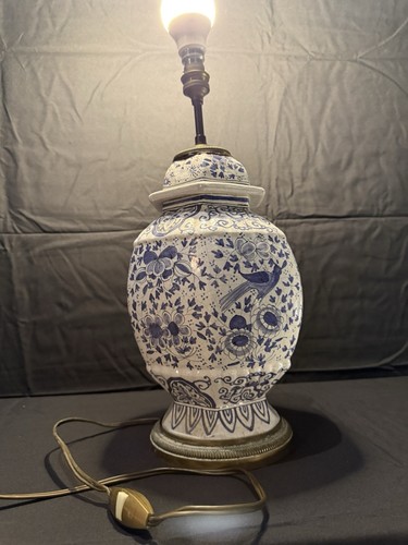 Ancienne lampe desvres blanche - ancienne,