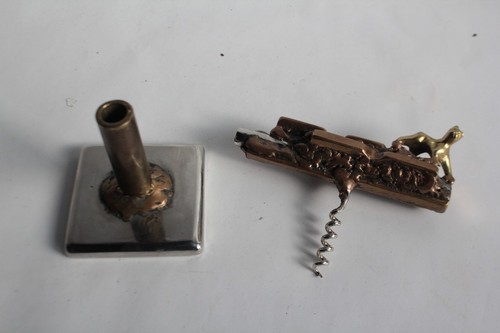 Tire bouchon sculpture bronze - tire-bouchon,