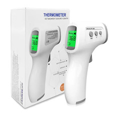 Thermomètre Frontal Sans Contact Infrarouge, Alerte Fièvre, LCD