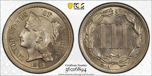 1881 pcgs ms64 - pcgs, cent