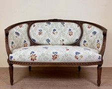 Banquette Corbeille De Style Louis XVI tissu fleuri