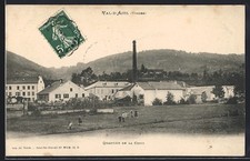 CPA Val-d´Ajol /Vosges, Quartier de la Croix avec paysage rural et cheminée ind 