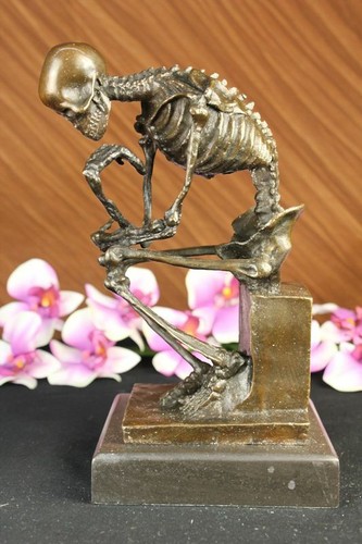 Bronze statue grand squelette - bronze,