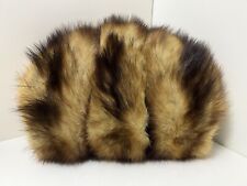 ancien MANCHON Fourrure en VISON doublé tissu