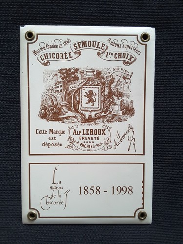 Plaque émaillée chicorée