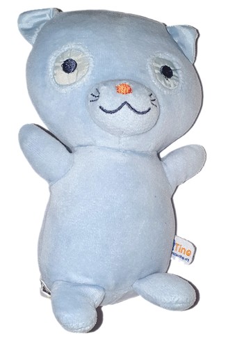 Doudou chat bleu - 18, cm
