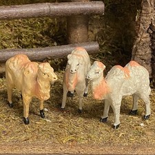 Lot Devineau Ancien Santon Crèche - 3 Chameaux - Pattes Allumettes  - T. 1