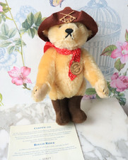 Ancien Ours Peluche de Steiff avec étiquettes et certificat 'Rough Rider' Soldat