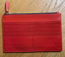 Le Tanneur - Organiseur de sac à main - cuir et toile orange et kaki - 19,5 x 13