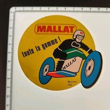 Autocollant Sticker Vintage Mallat Toute La Gomme Moto 