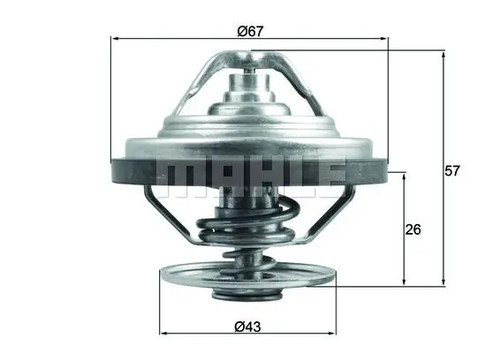 Thermostat 158 mahle - thermostat,
