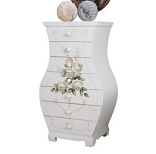 Commode Country Style Rose Enclacents Table de Chevet Placard Antique Bois neuf