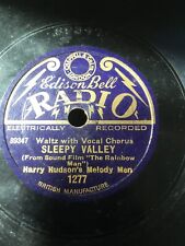 78 rpm- 8" - HARRY HUDSON'S MELODY MEN- Tell me, mother- EDISON BELL RADIO 1277