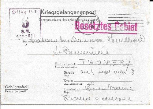 Lettre prisonnier guerre - lettre,