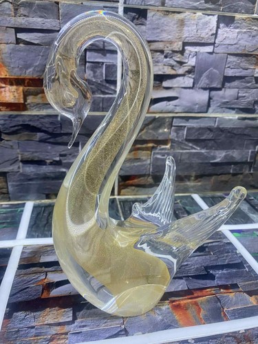 Statue cygne verre vintage - statue, en