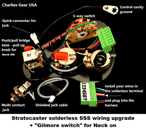 Stratocaster solderless sss - stratocaster, [sss]