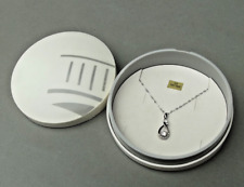 collier et pendentif en or blanc 750 18k