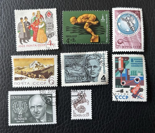 Lot timbres de russie - de,