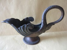 SAUCIERE BRONZE LE VERRIER MAX ANSE EN COL DE CYGNE XXieme