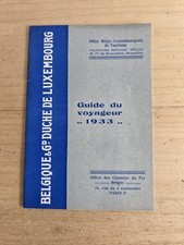 guide du voyageur 1933 belgique & luxembourg chemin de fer