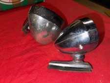2 RETROVISEURS TYPE OBUS METAL SUR PIED PEUGEOT RENAULT CITROEN SIMCA FIAT ALFA