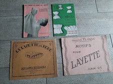 4 revues 2 cahiers du jardin des modes layette bébé mode smocks broderie tricot