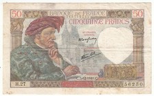 (FR1) 50 FRANCS JACQUES COEUR 05-12-1940 TB Fayette 19.4 50F303