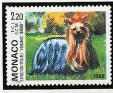 Monaco Num 1676 ** MNH Chien  Yorkshire terrier  année 1989