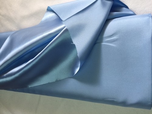 Doublure satin bleu ciel - satin,