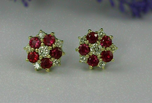 0ct simulé rond rouge rubis - 2.0ct,