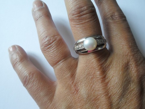 Bague argent massif - en,