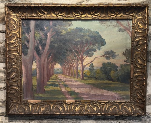 Ancienne huile sur panneau