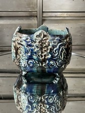 Déco Vintage Jardinière Pot Art Nouveau En  Céramique Émaillé