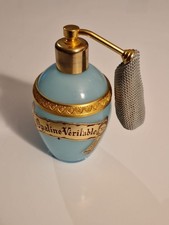 FLACON BOUTEILLE OPALINE VAPORISATEUR DE PARFUM AVEC POIRE PIERRE SCHNEIDER
