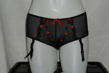 CHARLOTT'LINGERIE culotte noir rouge porte-jarretelles 34/36