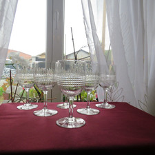 6 verre a eau en cristal de baccarat modèle Nancy   H 15,5 cm