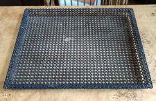 Ancien Plateau style Mathieu Mategot/plateau vintage tôle perforée/vintage tray