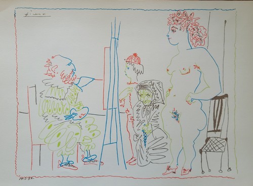 Lithographie atelier 1954 - lithographie:, "l'atelier