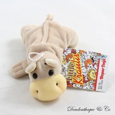 Mini peluche vintage hippopotame SUPER TOYS beige Little Kraulis style rumple