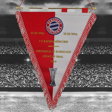 Bayern Munich v Girondins de Bordeaux 1996 UEFA Cup Final Pennant 48 cm x 36 cm