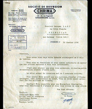 STRASBOURG (67) USINE de MACHINES à Travailler le BOIS "CHRIMA" Lettres 1956